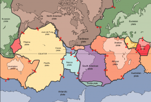 A map to show the Earth's plates