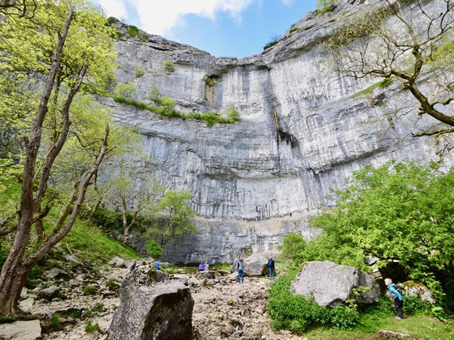 Tourists at Malham Cove