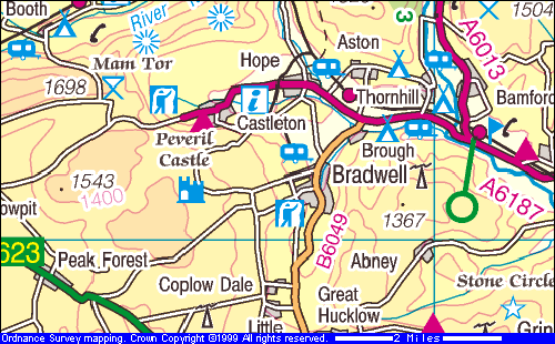 Map of Castleton