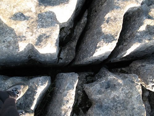 Evidence of chemical weathering on this area of limestone pavement