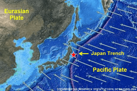 2011 Japan Earthquake Map 
