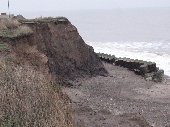 Concrete revetment at Skipsea