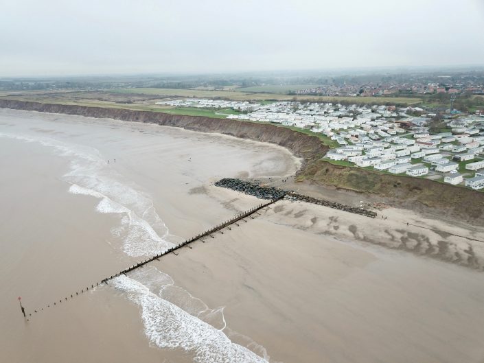 Terminal groyne and rock armour at Hornsea