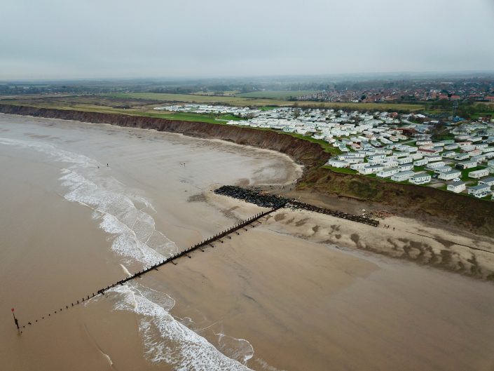 Terminal groyne and rock armour at Hornsea