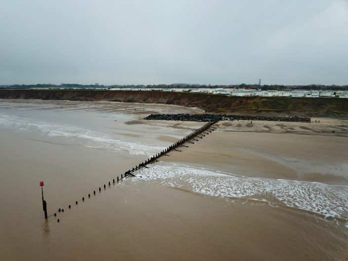 Terminal groyne and rock armour at Hornsea