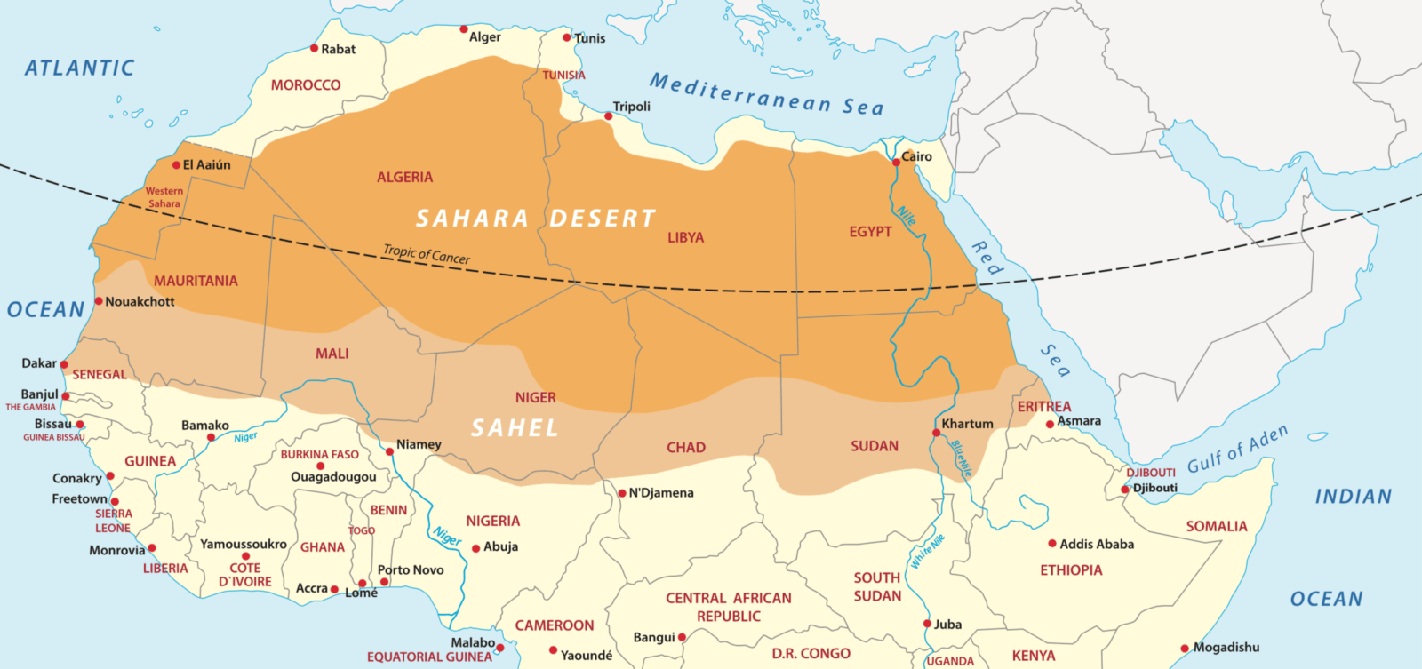 Sahara Desert On Map Of Africa Opportunities and Challenges in the Sahara Desert   InterGeography