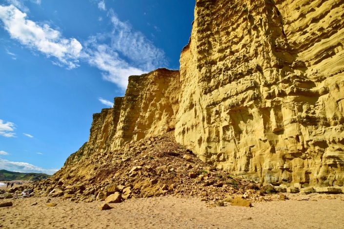 Landslide at West Bay, Dorset.