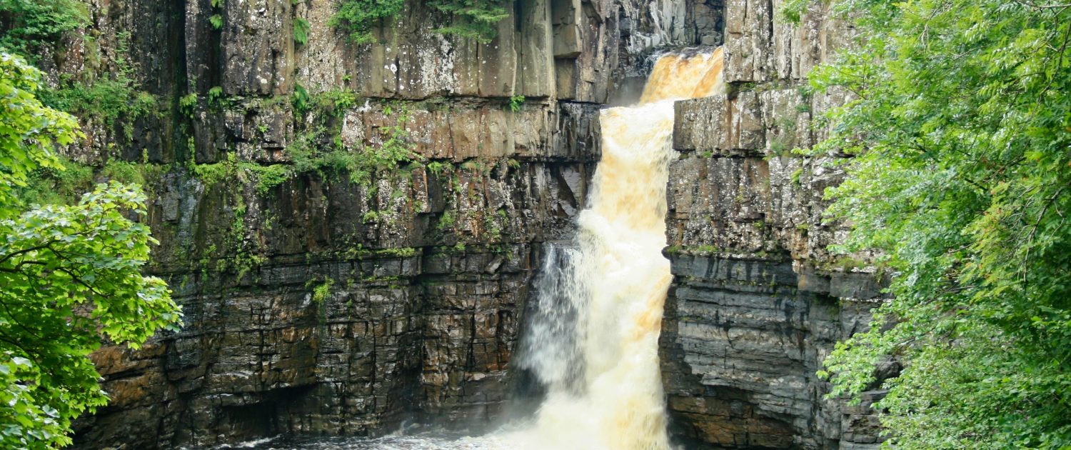 High Force waterfall on the River Tees.