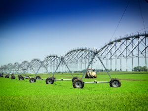 Crop Irrigation using large scale technology