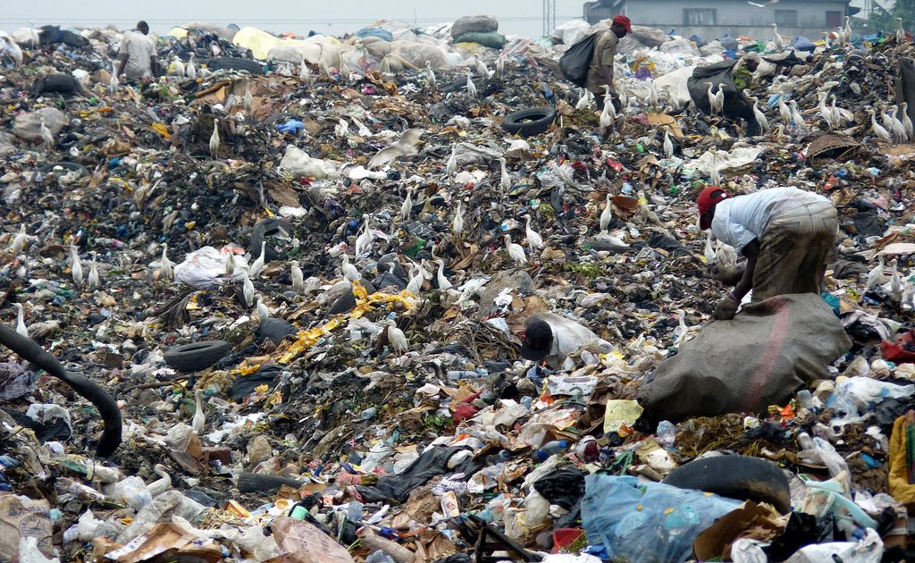 People recycling in Lagos