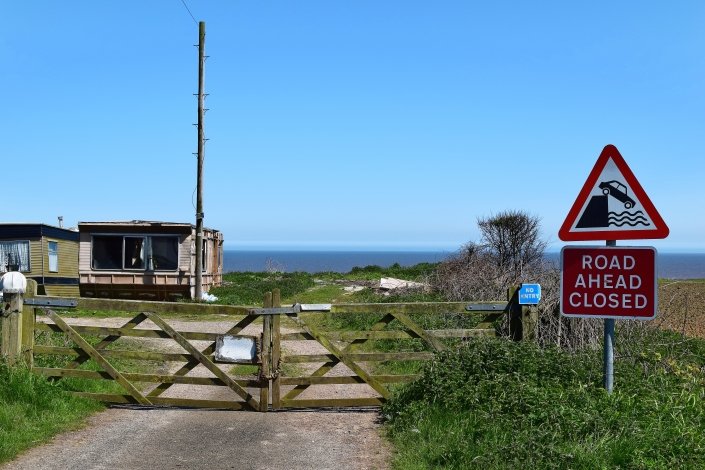 Coastal erosion at Cowden