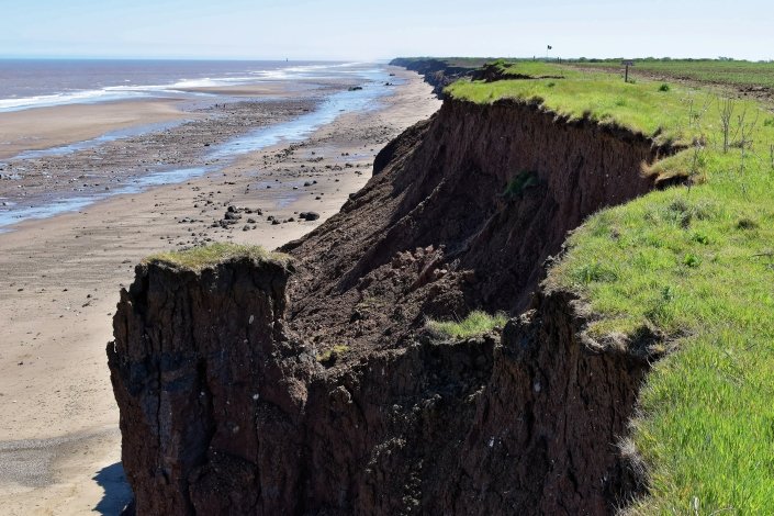 Coastal erosion at Cowden