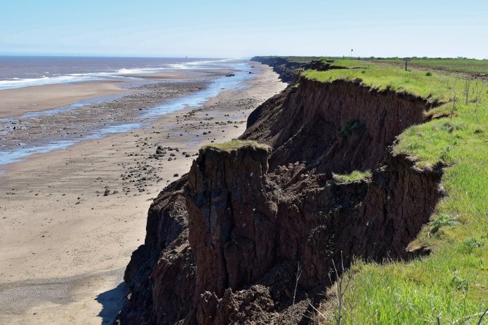 Coastal erosion at Cowden