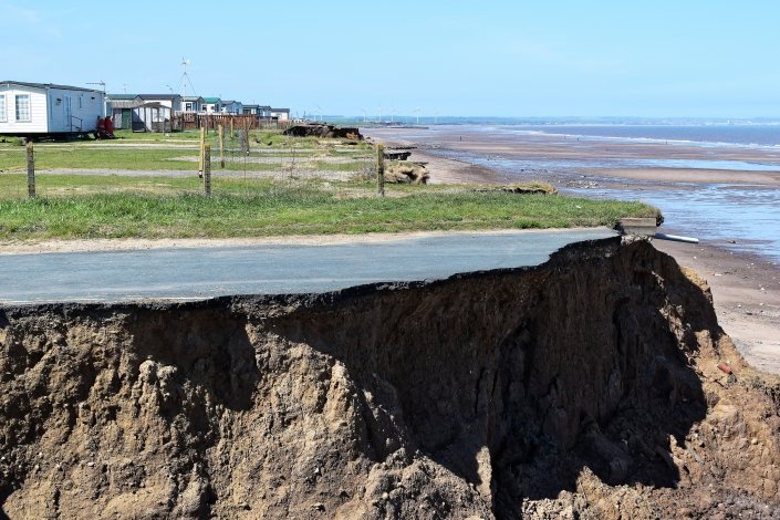 Coastal erosion at Skipsea