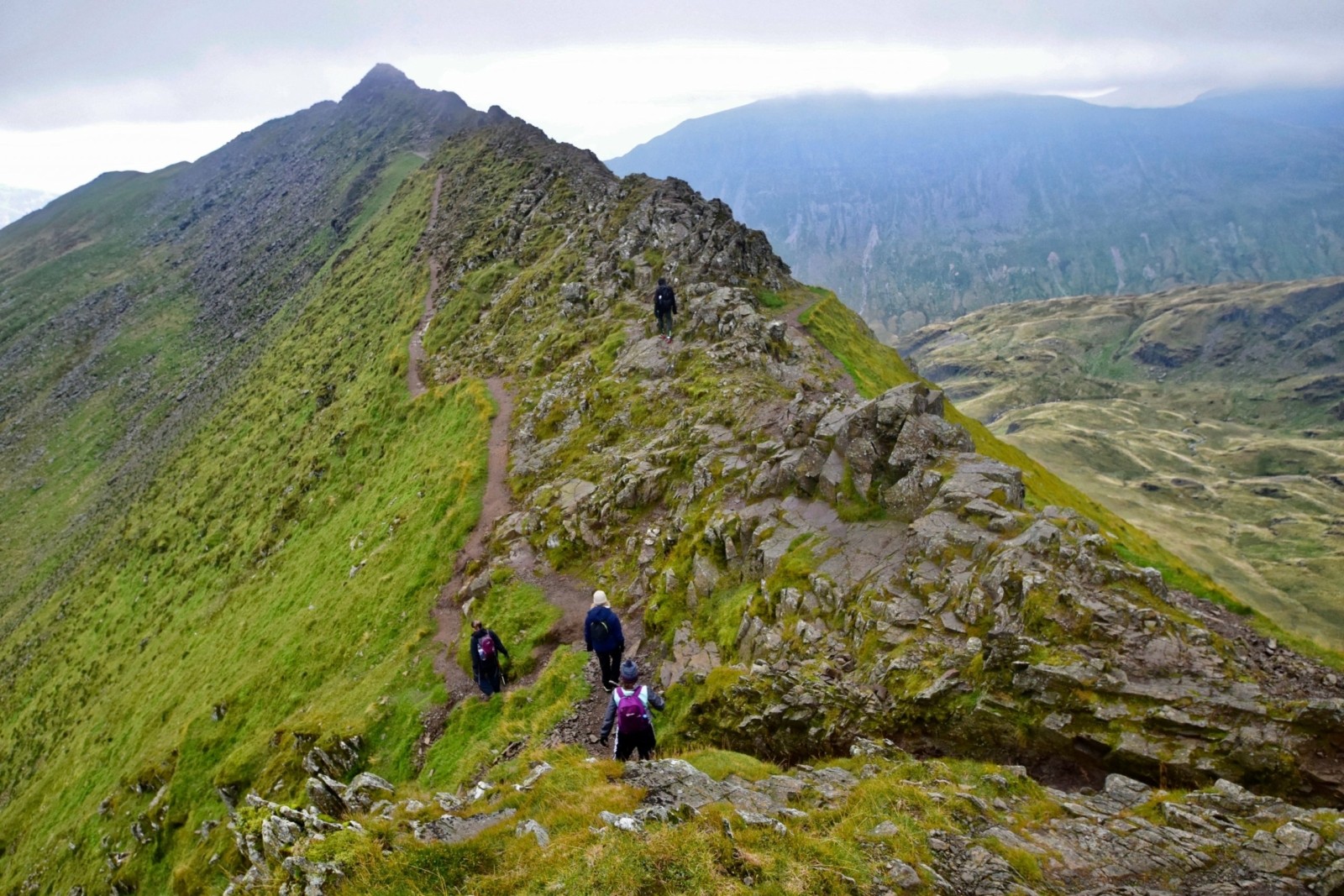 Striding Edge, an arete in the Lake District.