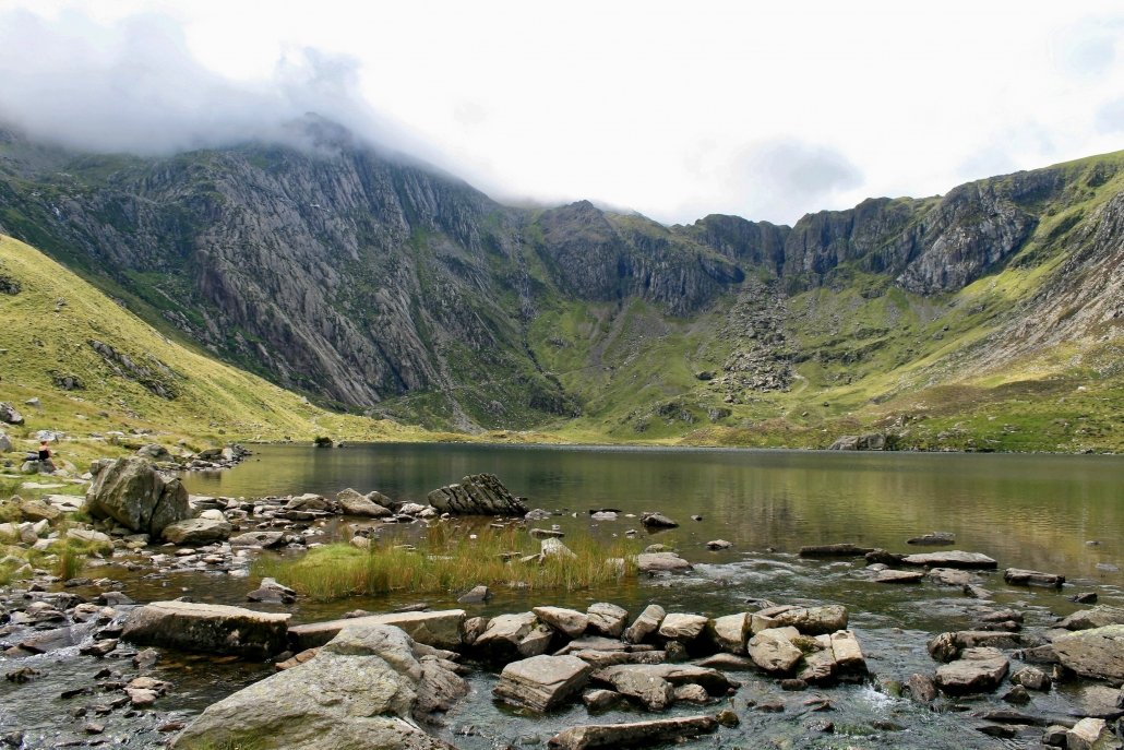 Cwm Ideal, a cwm (corrie) in Snowdonia, Wales. 