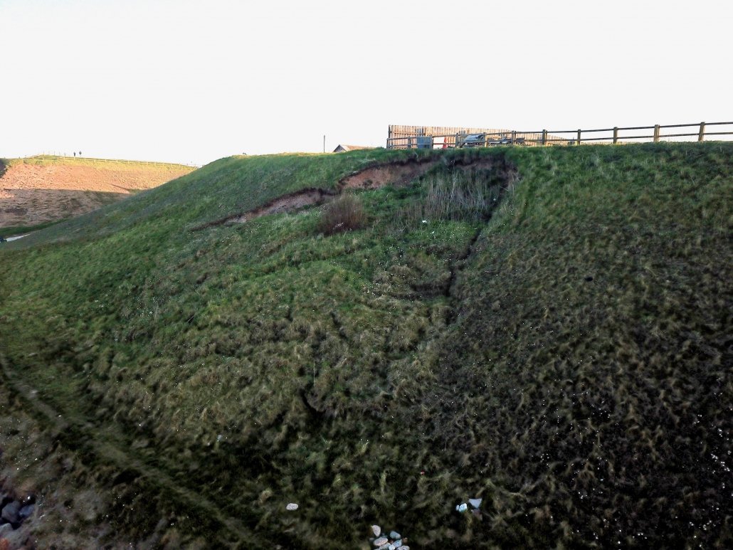 A mud slide at Mappleton