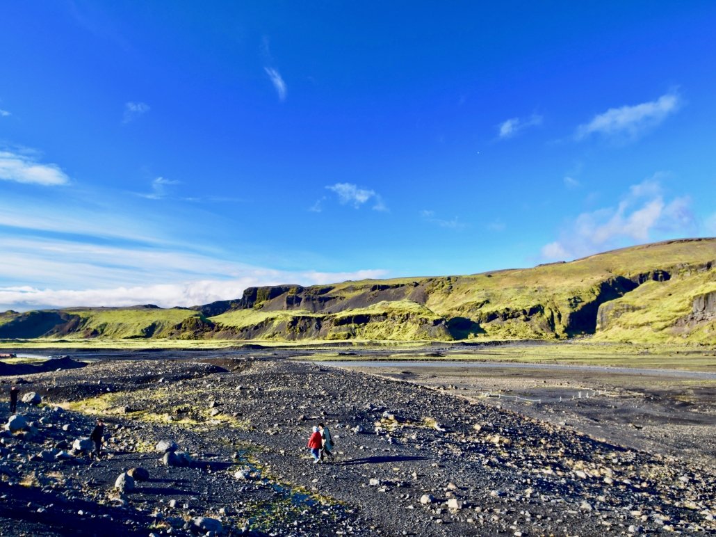 The outwash plain of the Sólheimajökull Glacier.