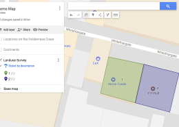 Colour coded landuse