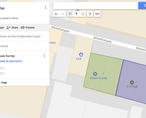 Colour coded landuse