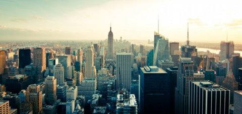 Manhattan, New York is densely populated.