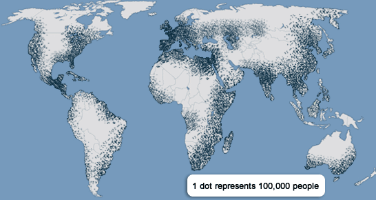 A population dot map