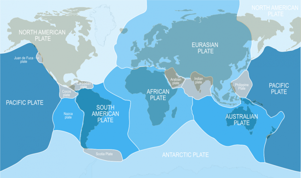 The Earth's tectonic plates