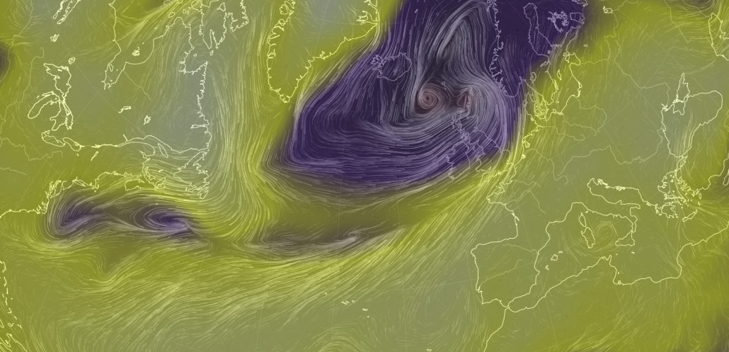 Storm Ali - Mean sea level pressure