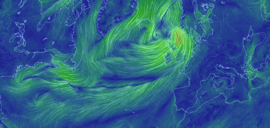 Storm Ali - Wind