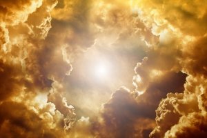 image of skin sun clouds