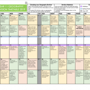 Geography Revision Timetable 2019