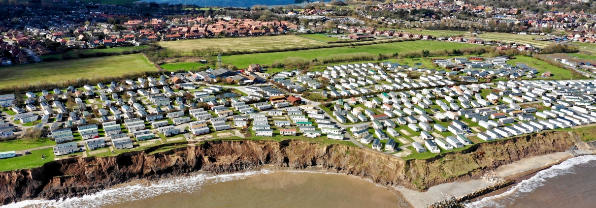 Embayment to the south of sea defences at Hornsea