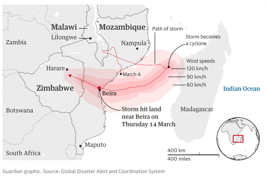Location of Cyclone Idai