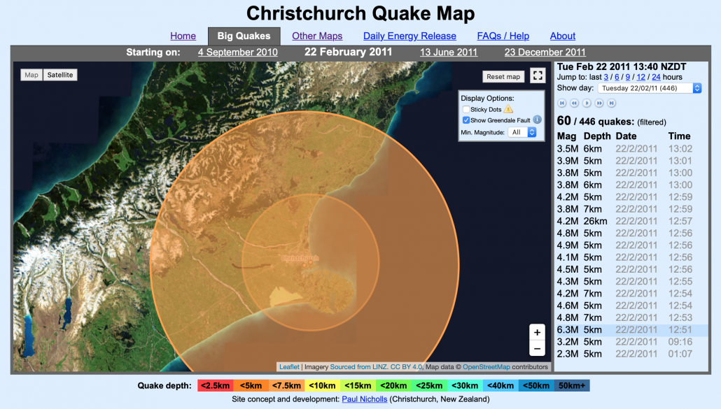 2011 Christchurch Earthquake Map