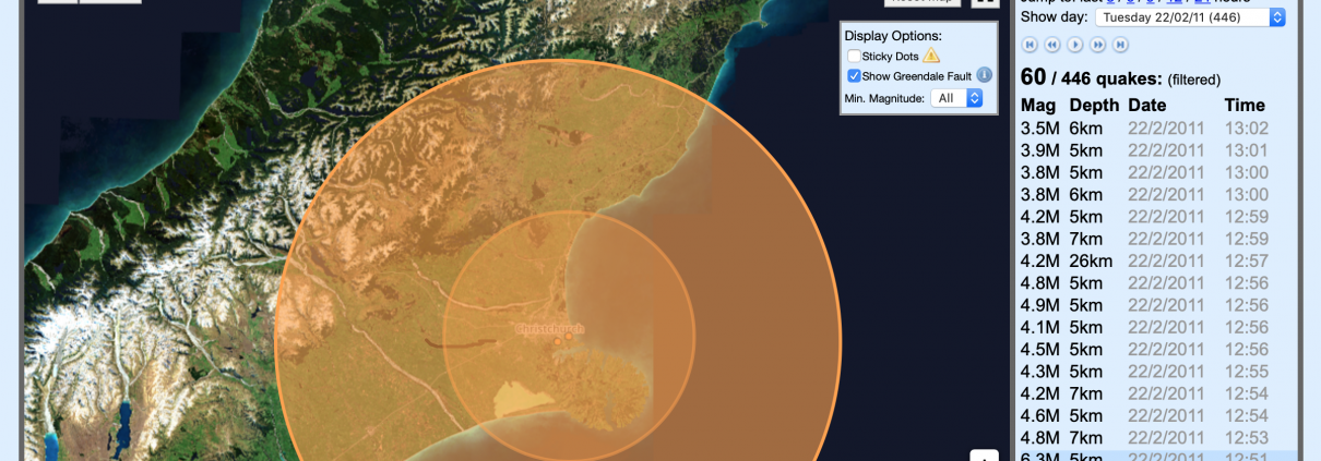 2011 Christchurch Earthquake Map