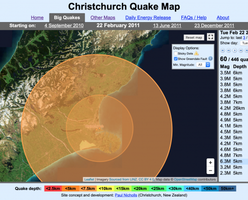 2011 Christchurch Earthquake Map