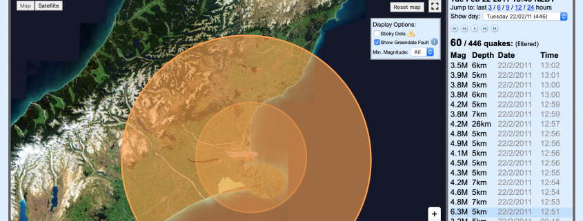 2011 Christchurch Earthquake Map