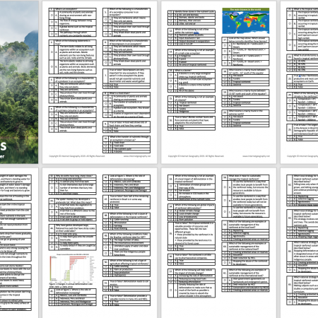 Ecosystems multiple choice knowledge checker