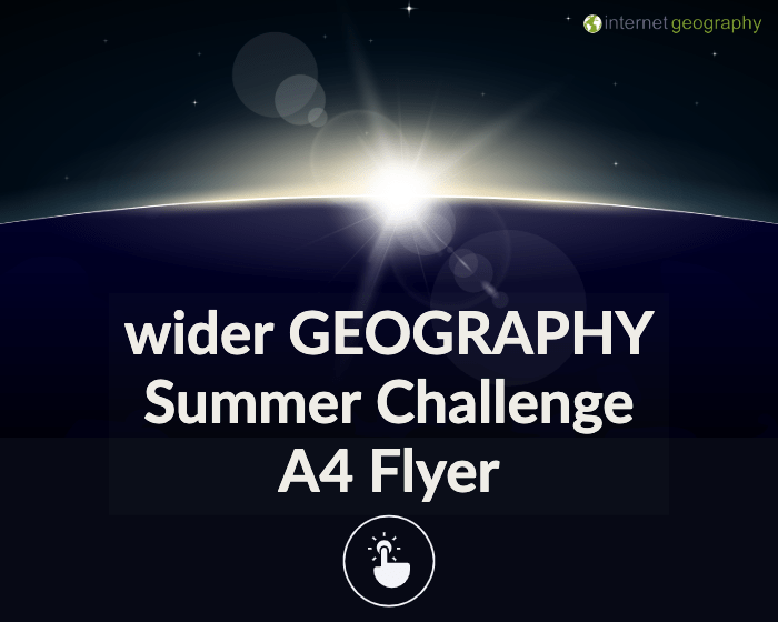 Wider GEOGRAPHY Summer Challenge Flyer