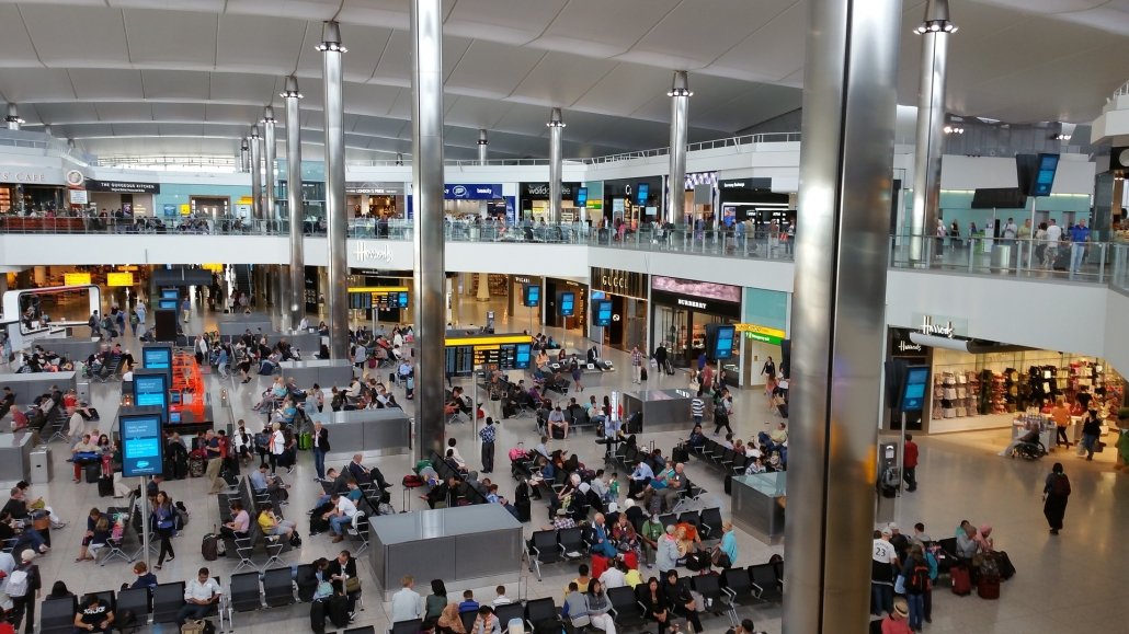 Passenger terminal at Heathrow Airport