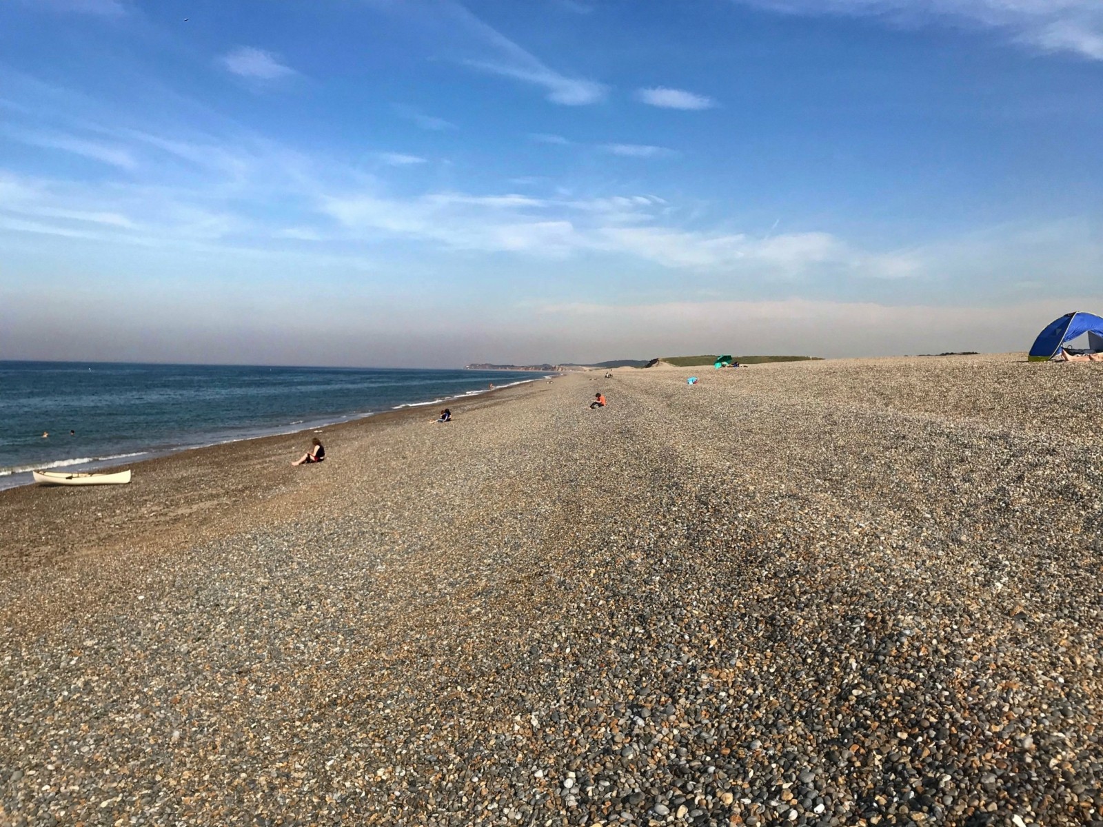 Salthouse Beach - a steep shingle beach with a series of berms.