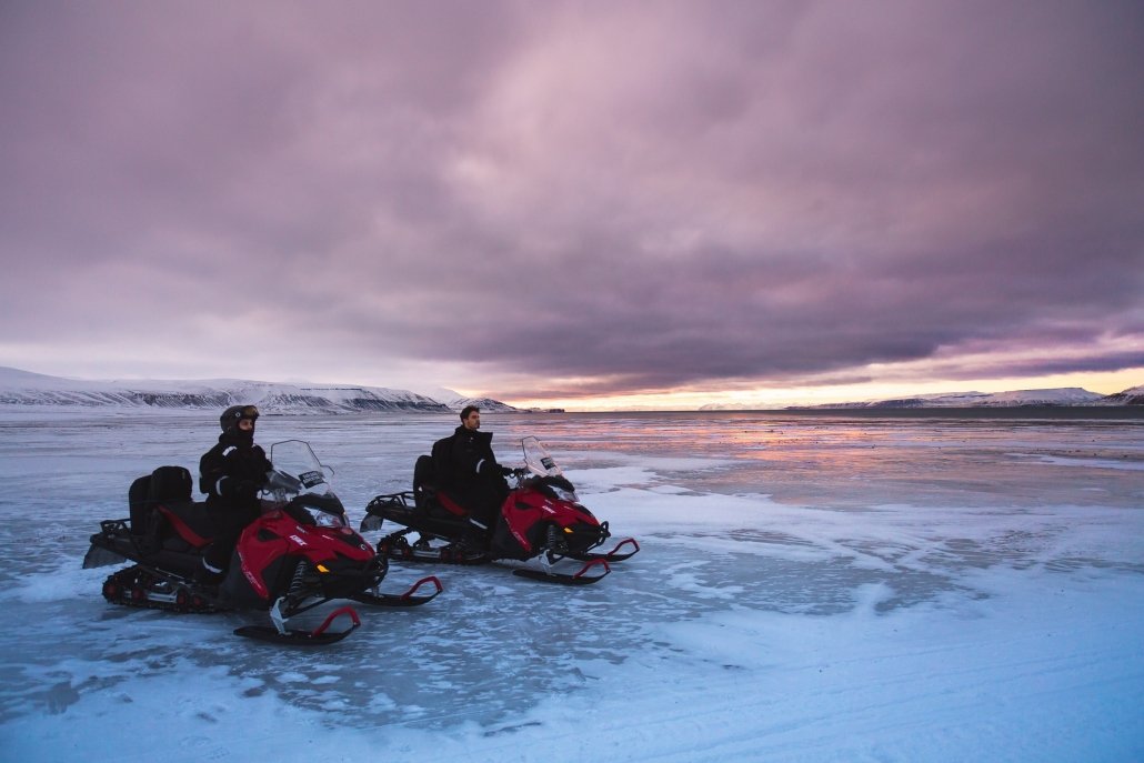 Snowmobile in Svalbard