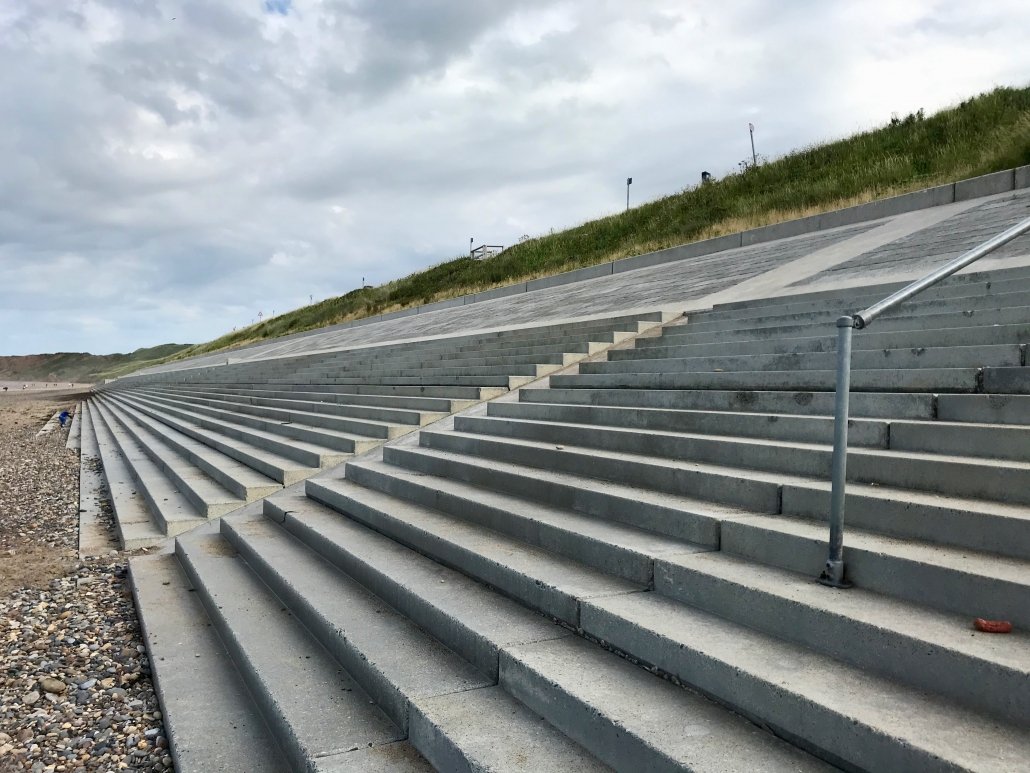 Concrete steps at Sandsend