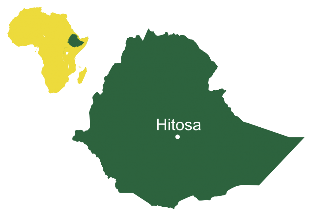 A map to show the location of Hitosa
