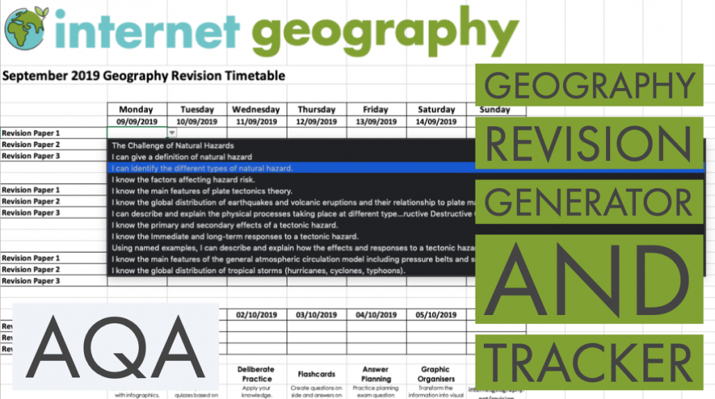 AQA Geography Revision Generator and Tracker