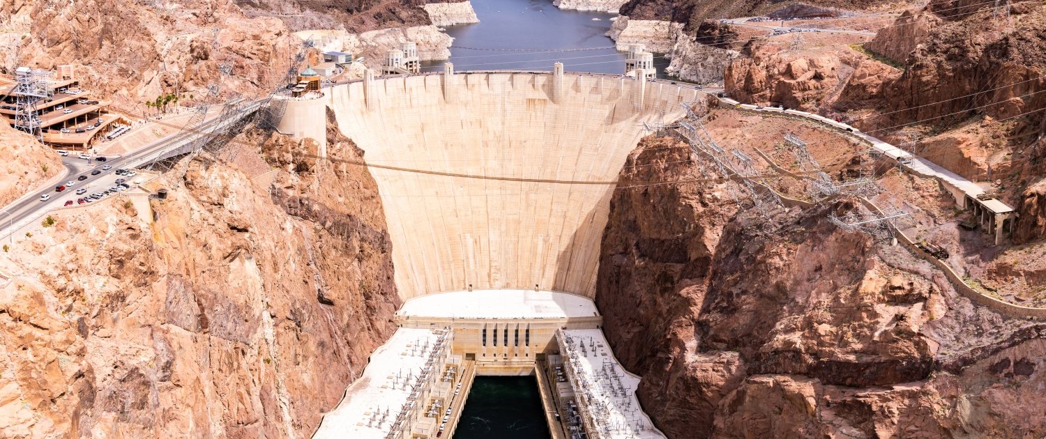 Hoover dam in Arizona and Nevada, USA