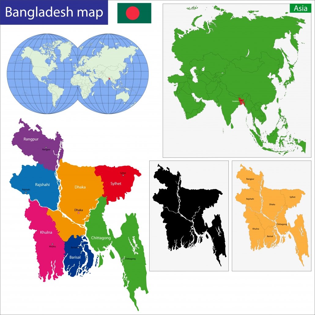A map of Bangladesh