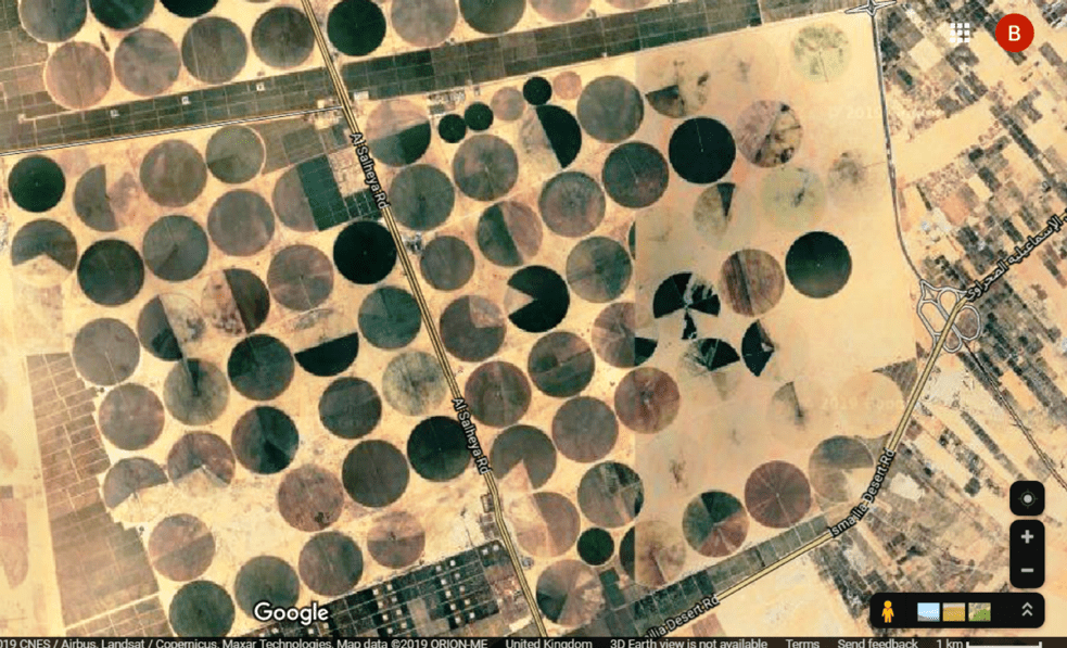 A centre-pivot irrigation scheme