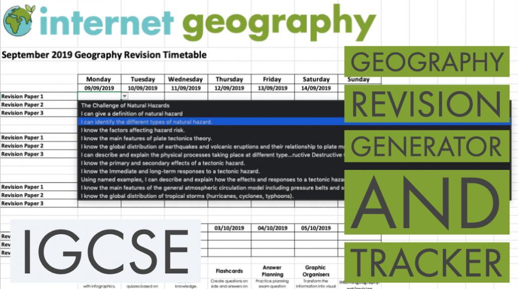 iGCSE Geography Revision Generator and Tracker