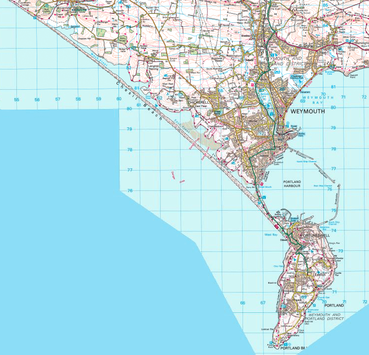 Chesil Beach OS map